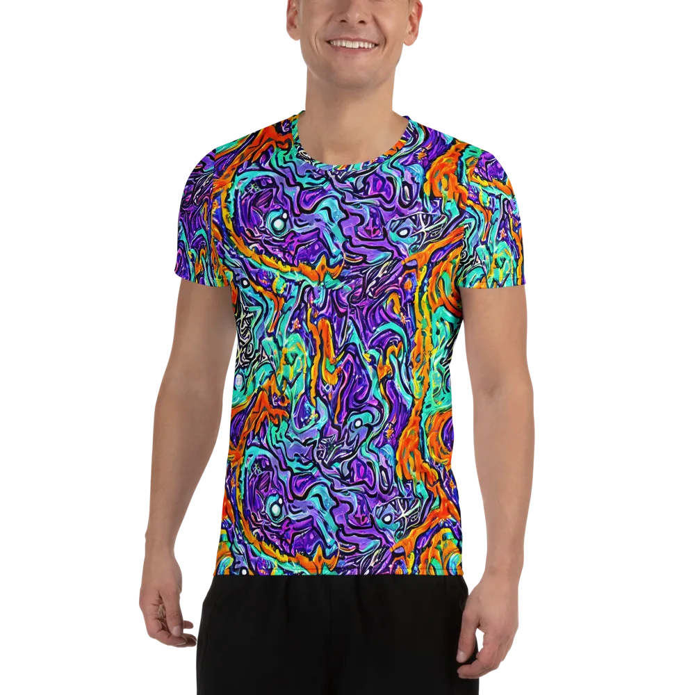 Orchid Frenzy on Men's Athletic T-Shirt — Front