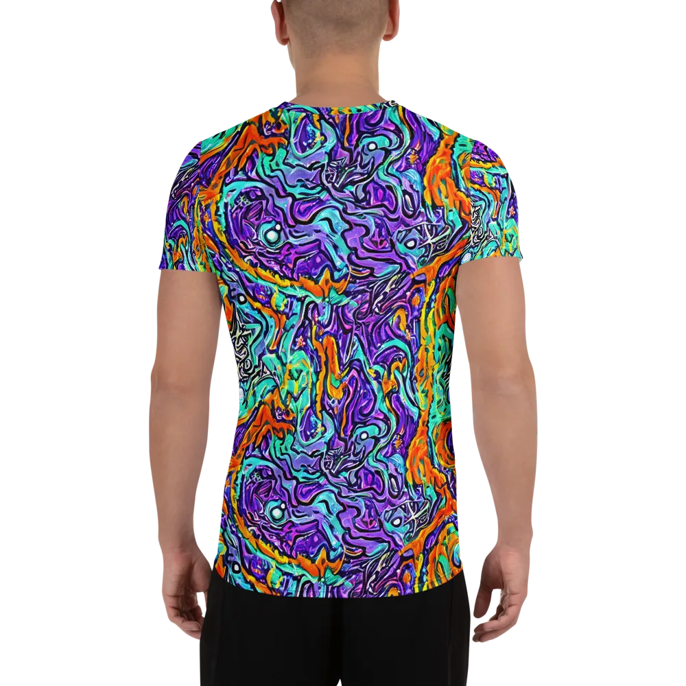Orchid Frenzy on Men's Athletic T-Shirt — Back