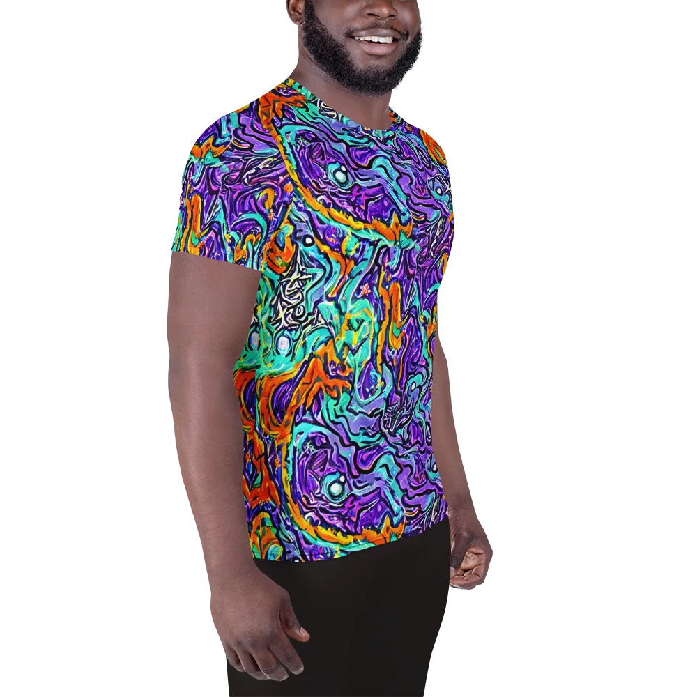Orchid Frenzy on Men's Athletic T-Shirt — Right