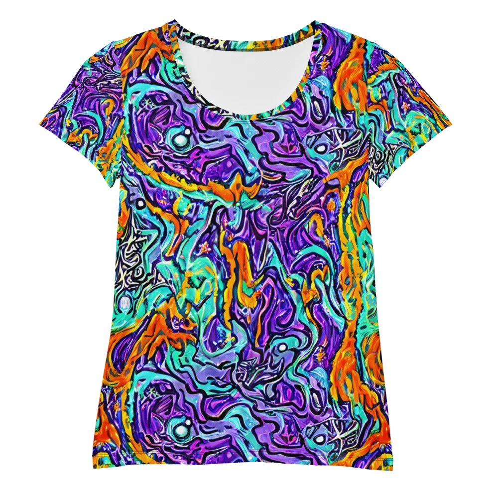Orchid Frenzy on Women's Athletic T-Shirt — Front