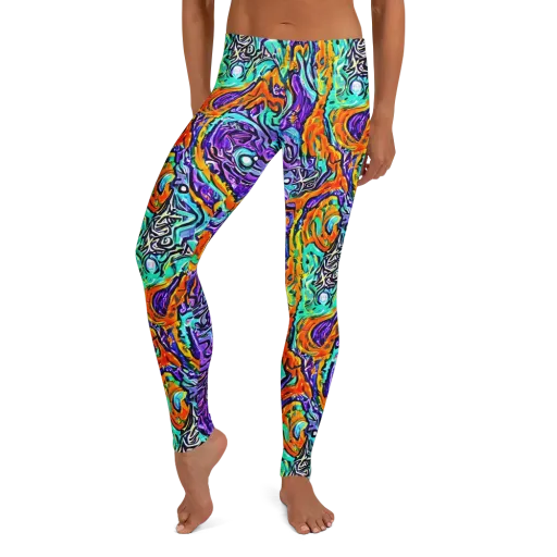 Orchid Frenzy on a Leggings