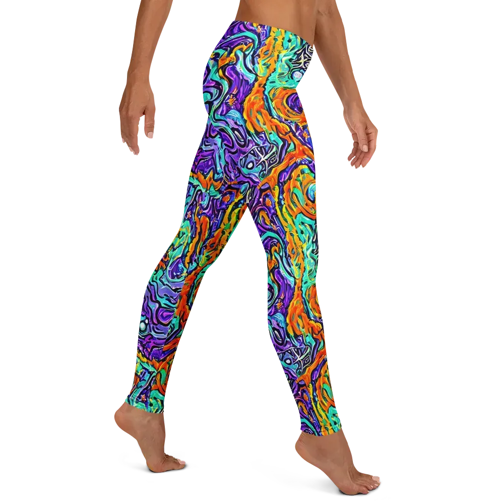 Orchid Frenzy on Leggings — Right