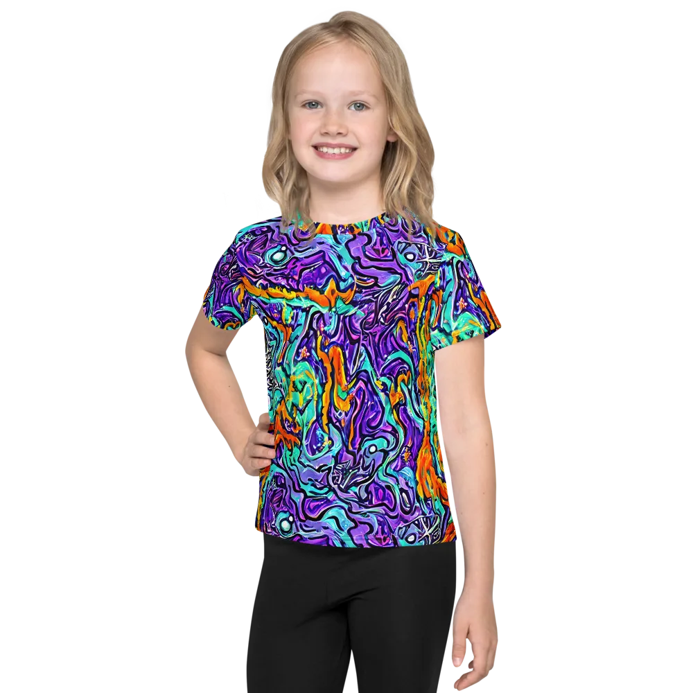 Orchid Frenzy on Kids Crew Neck T-Shirt — Front