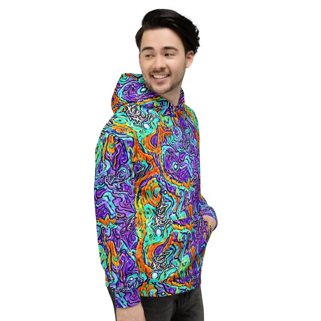 Orchid Frenzy on Hoodie — Right