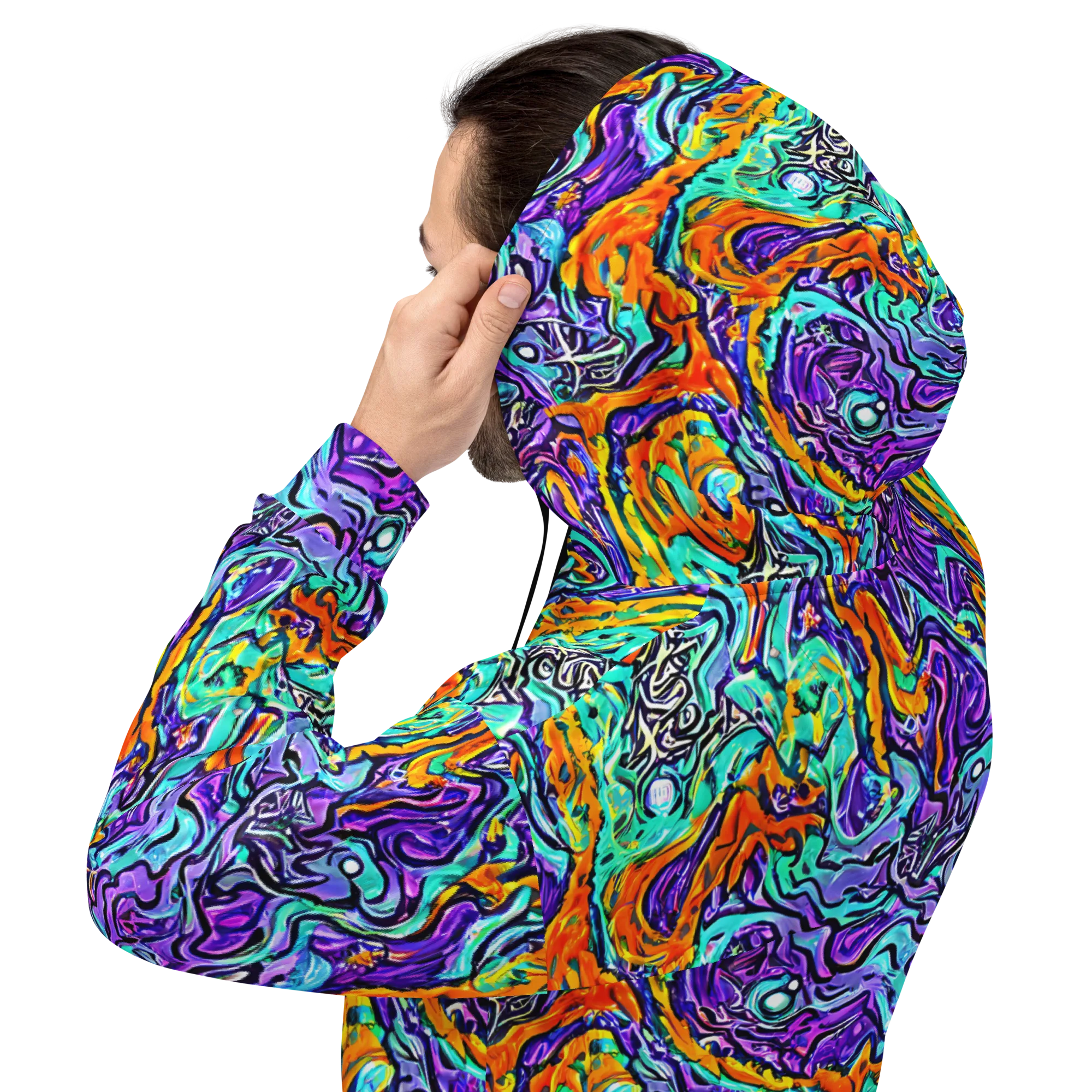 Orchid Frenzy on Hoodie — Back