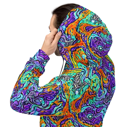 Orchid Frenzy on a Hoodie