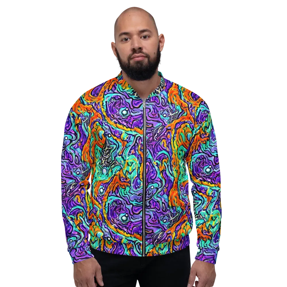Orchid Frenzy on Bomber Jacket — Front