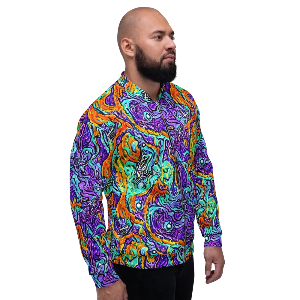 Orchid Frenzy on Bomber Jacket — Right