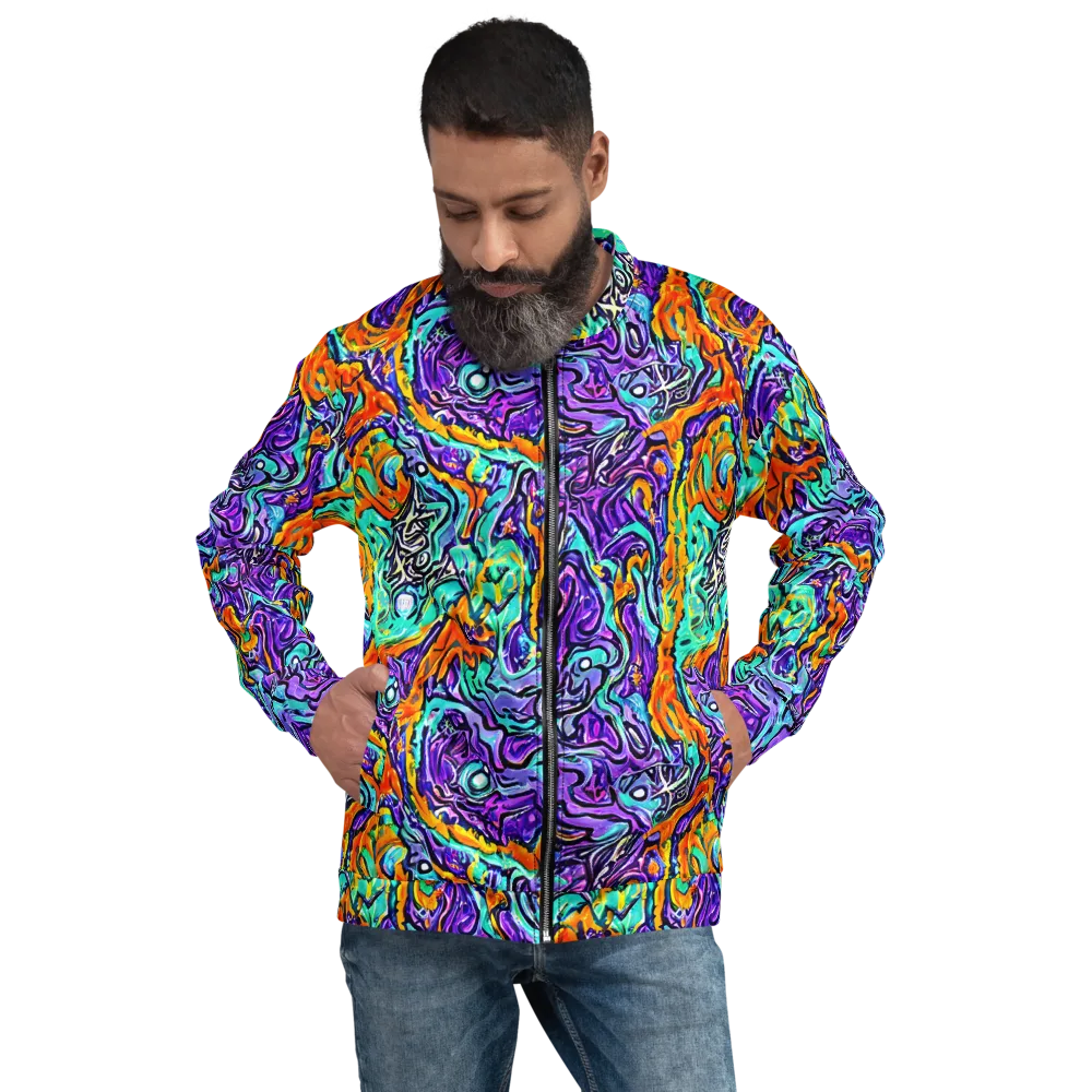 Orchid Frenzy on Bomber Jacket — Front