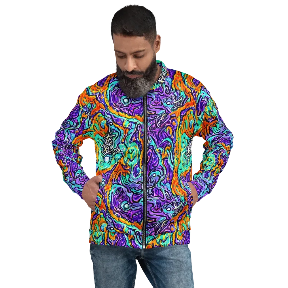 Orchid Frenzy on Bomber Jacket — Front