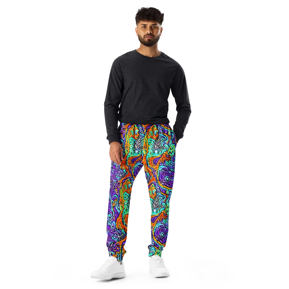 Orchid Frenzy on Men's Joggers — Front