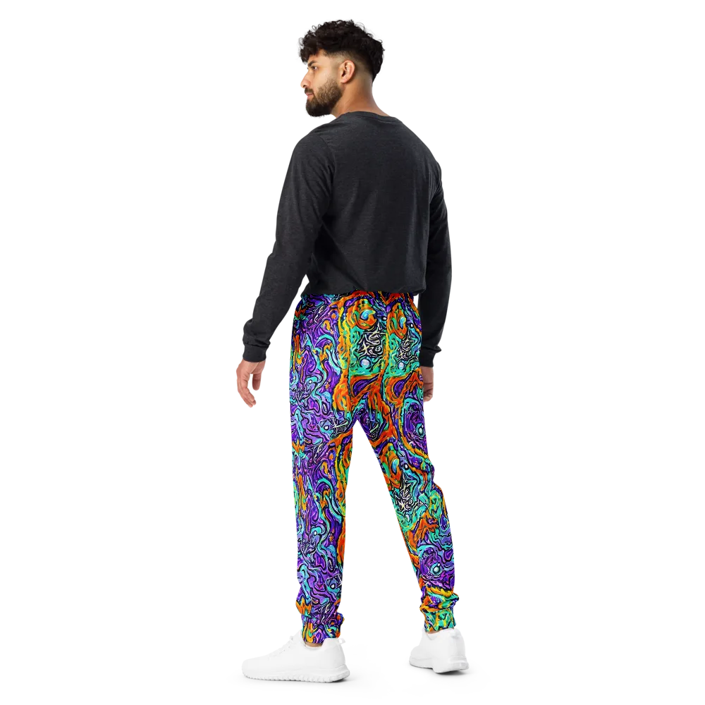 Orchid Frenzy on Men's Joggers — Back