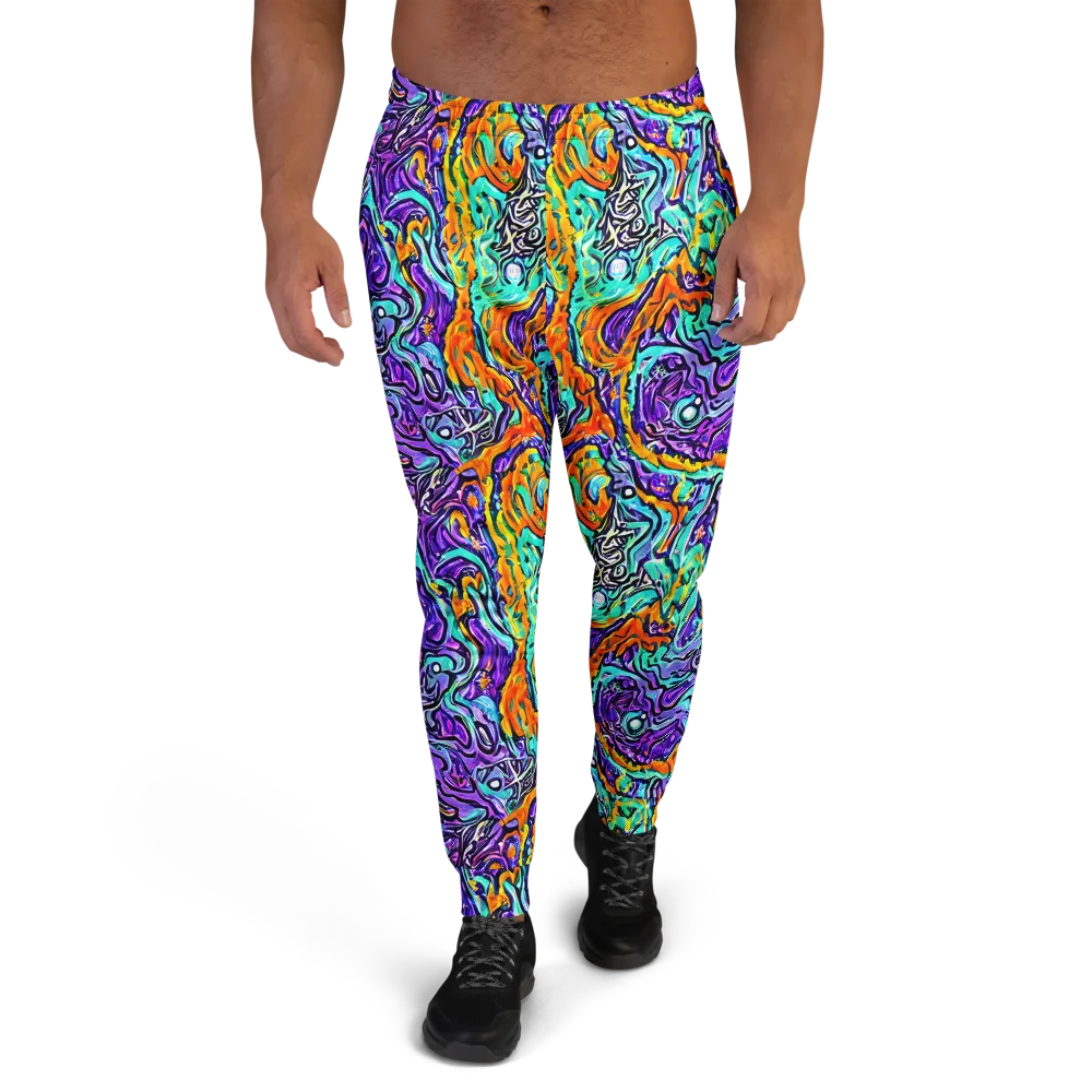 Orchid Frenzy on Men's Joggers — Front