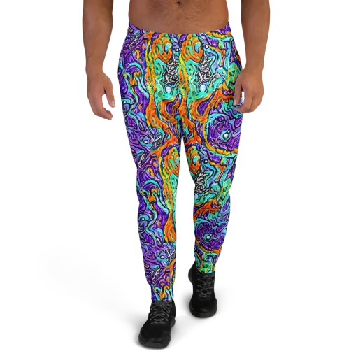 Orchid Frenzy on a Men's Joggers