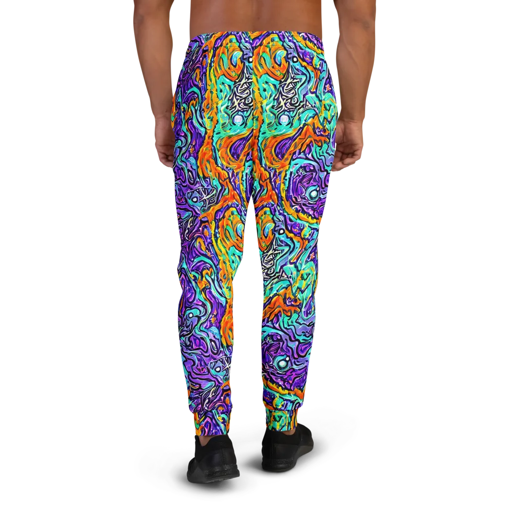 Orchid Frenzy on Men's Joggers — Back