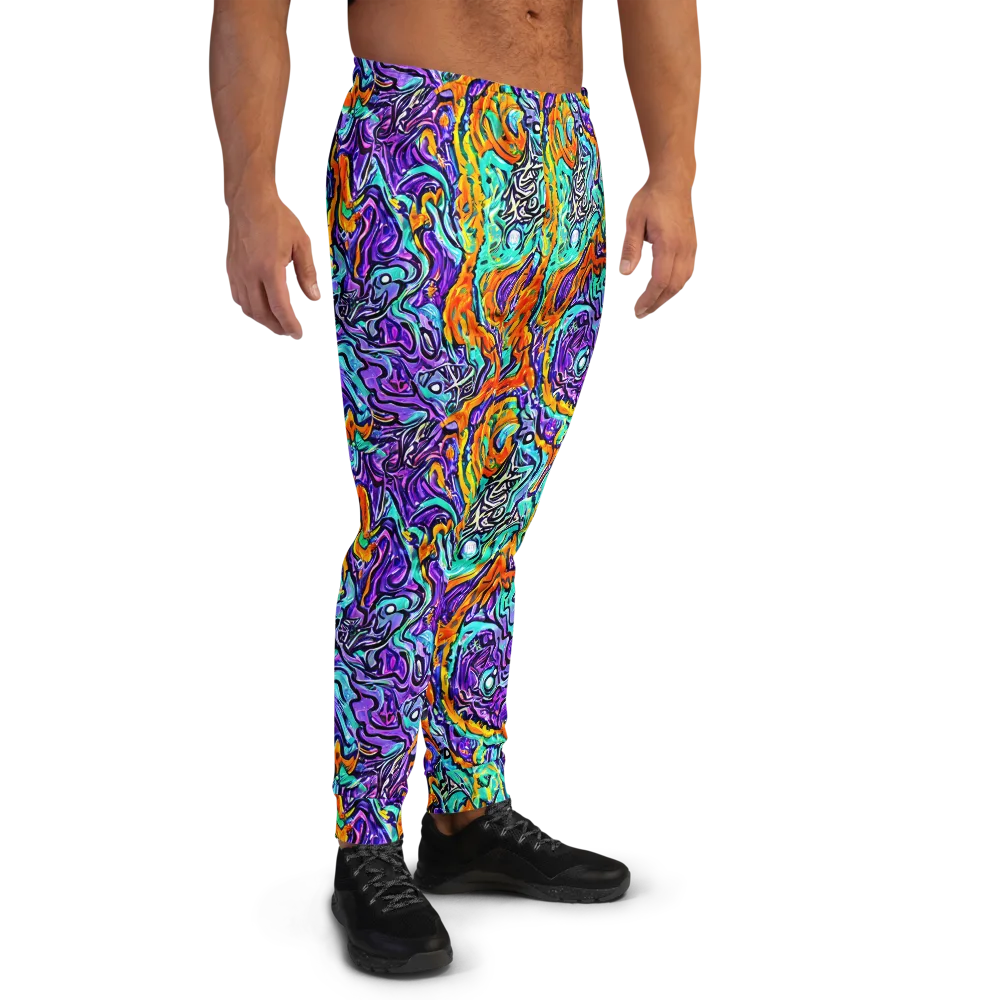 Orchid Frenzy on Men's Joggers — Right