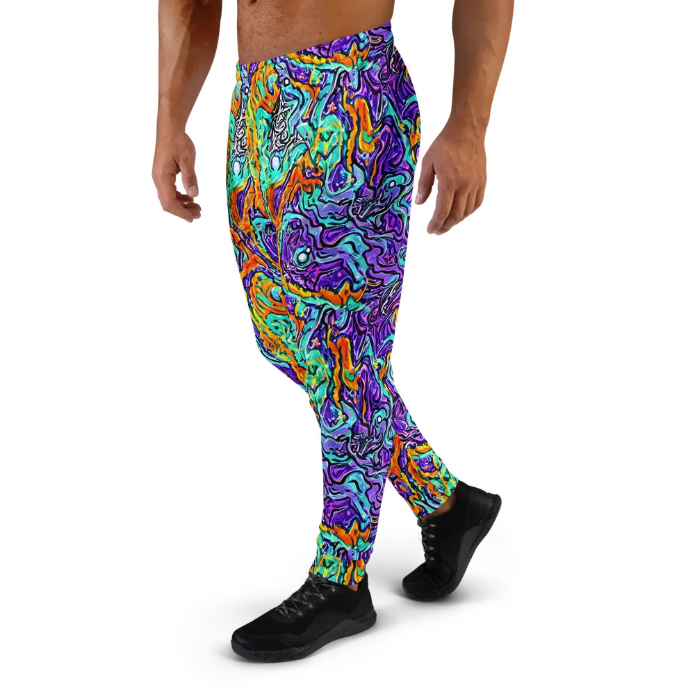 Orchid Frenzy on Men's Joggers — Left