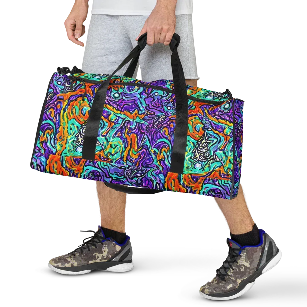 Orchid Frenzy on Duffle Bag — Front