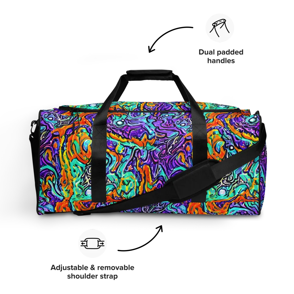 Orchid Frenzy on Duffle Bag — Front
