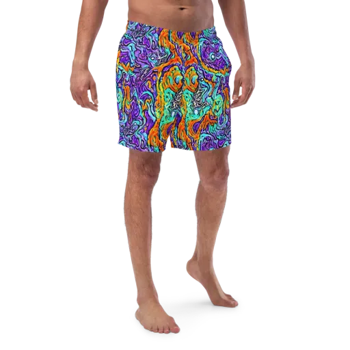 Orchid Frenzy on a Swim Trunks