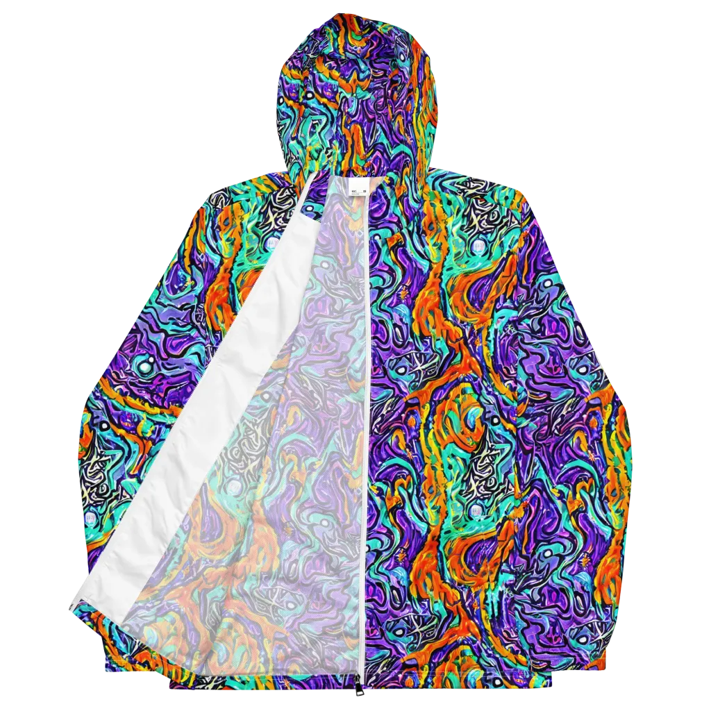 Orchid Frenzy on Men's Windbreaker — Front