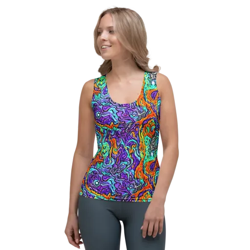 Orchid Frenzy on a Women's Tank Top