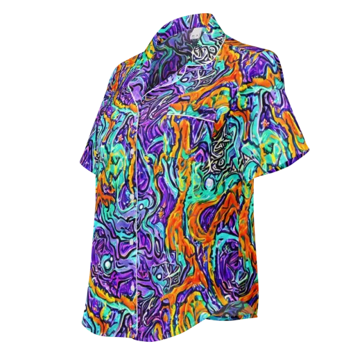Orchid Frenzy on a Women's Short Sleeve Pajama Top