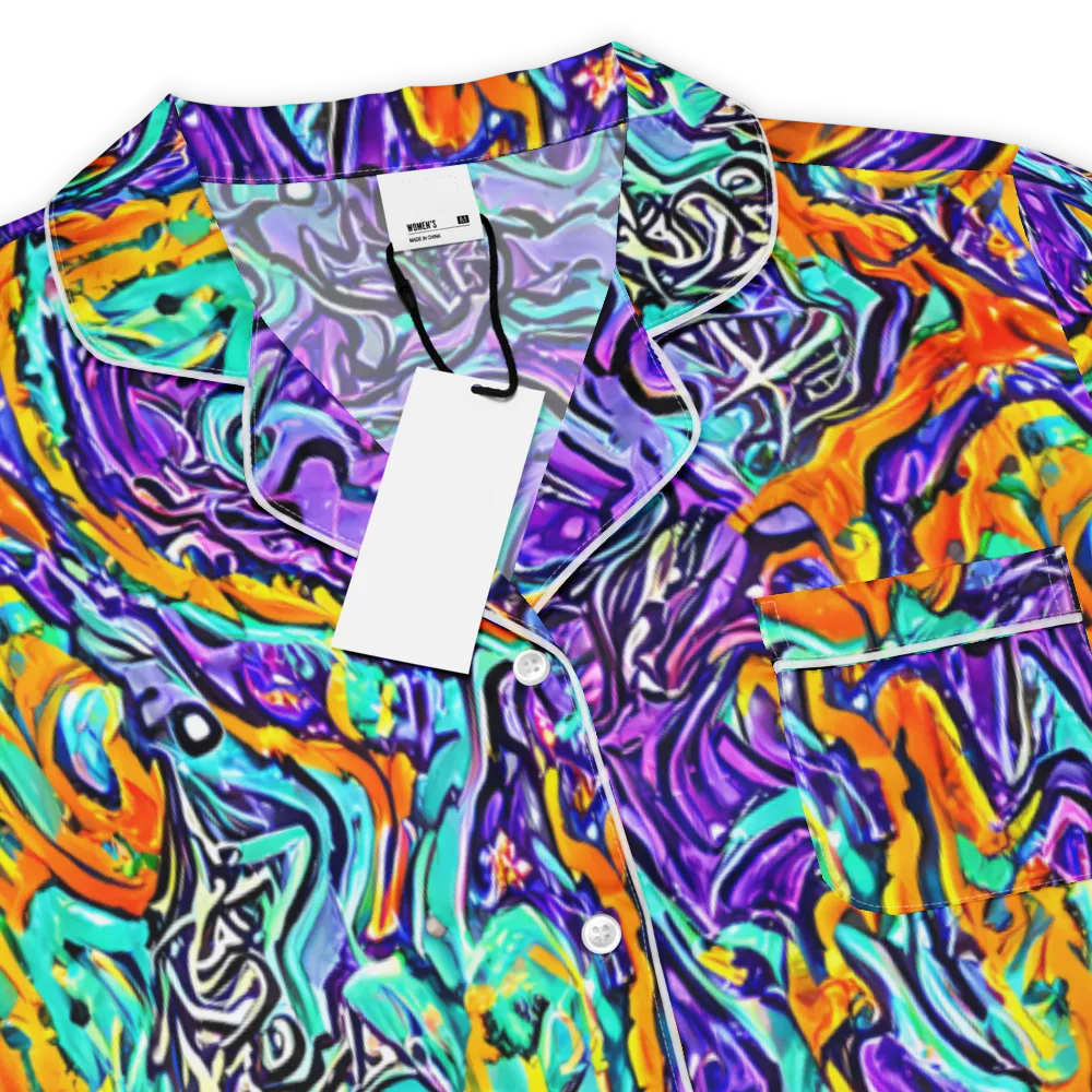 Orchid Frenzy on Women's Short Sleeve Pajama Top — Product details