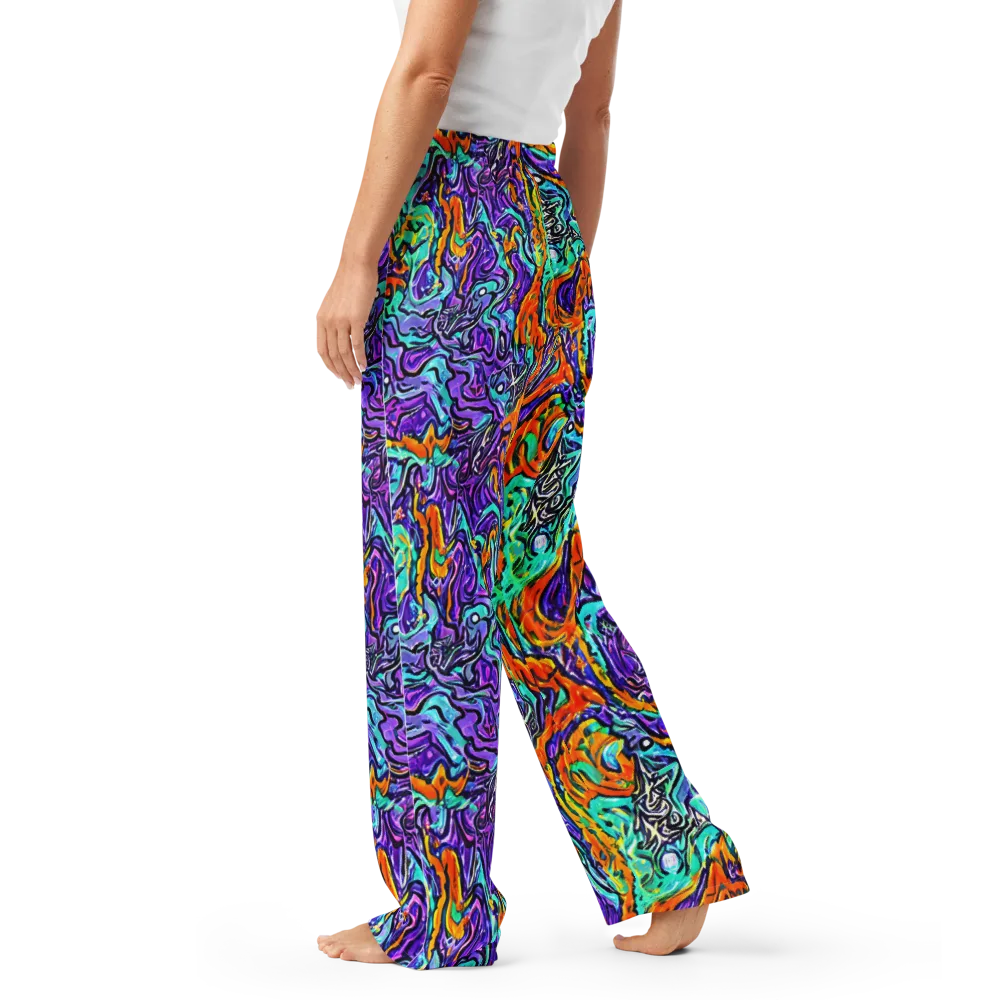 Orchid Frenzy on Women's Pajama Pants — Left