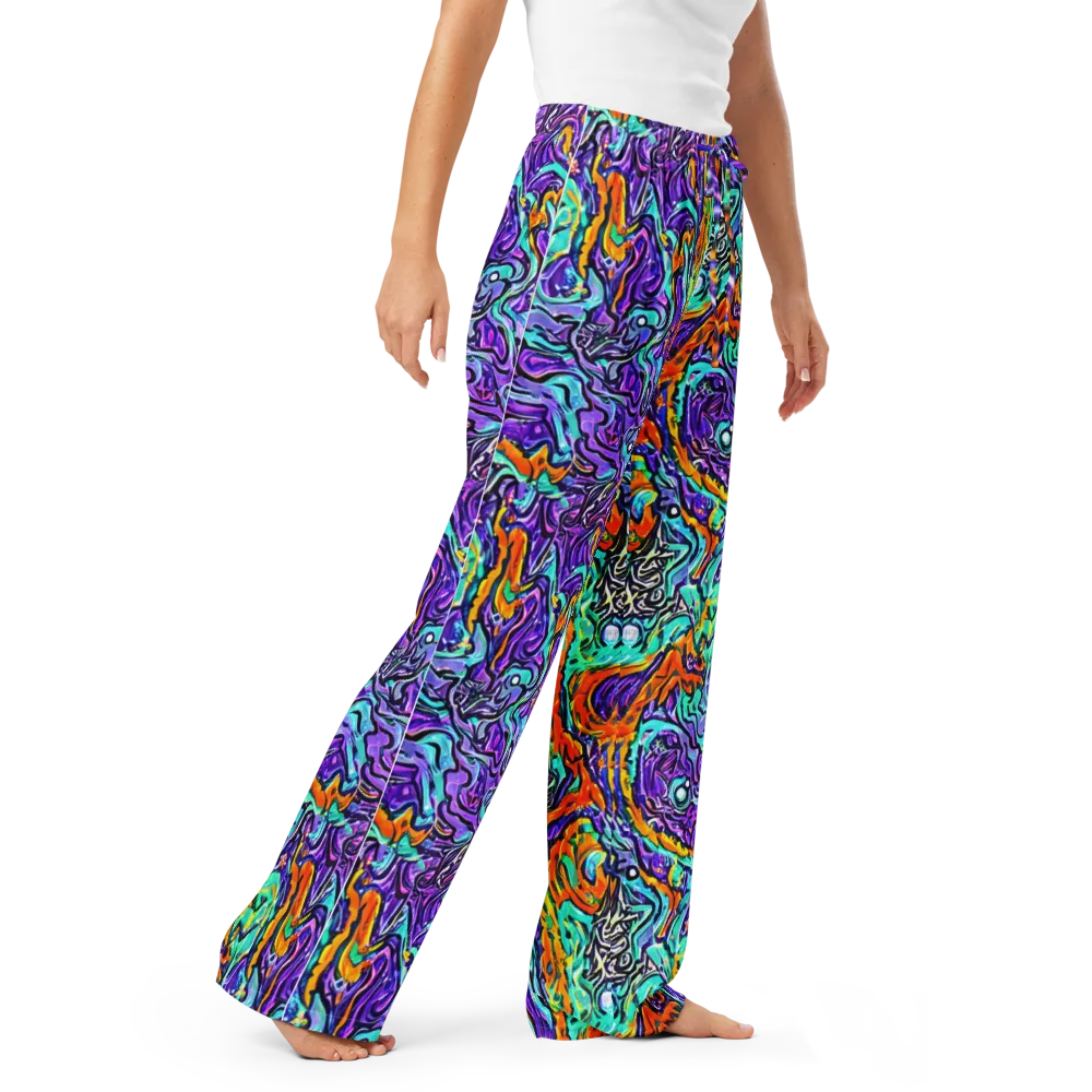 Orchid Frenzy on Women's Pajama Pants — Right Front