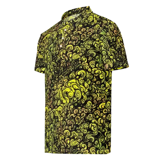 Voltage Arabesque on a Men's Slim Fit Polo Shirt