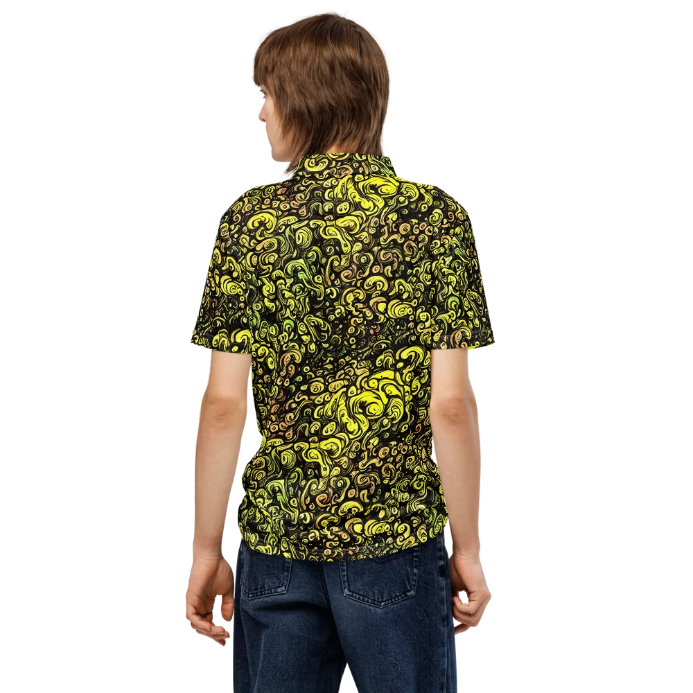 Voltage Arabesque on Men's Slim Fit Polo Shirt — Back