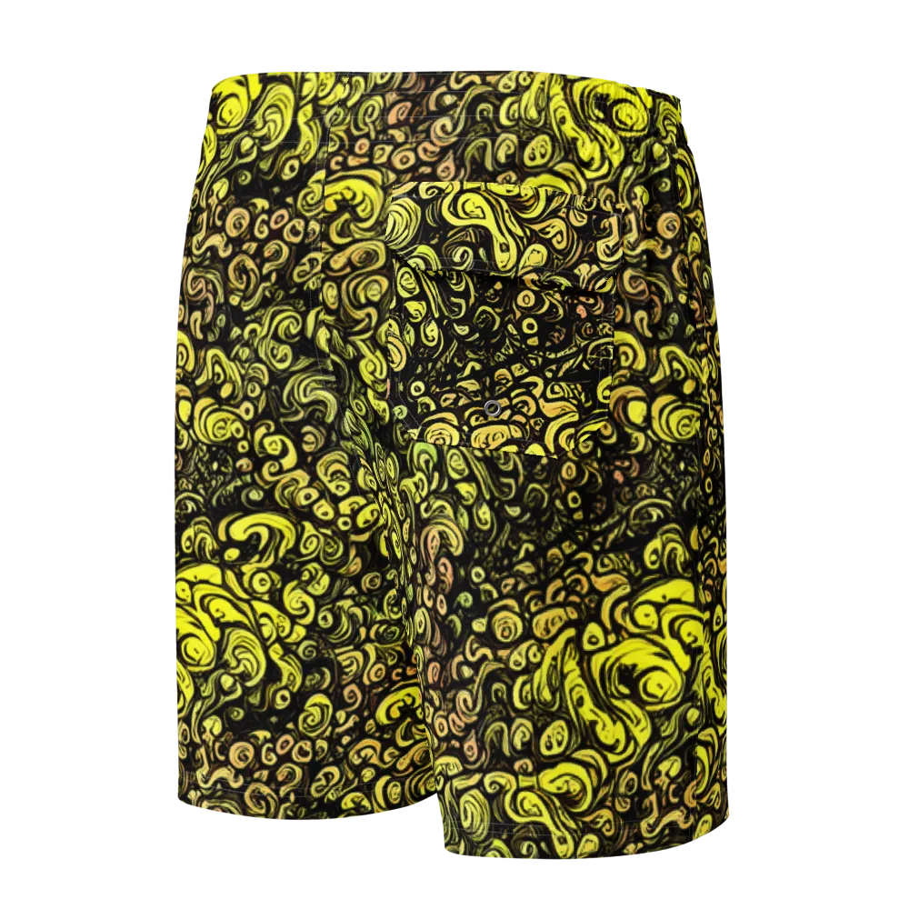 Voltage Arabesque on Men's Board Shorts — Back