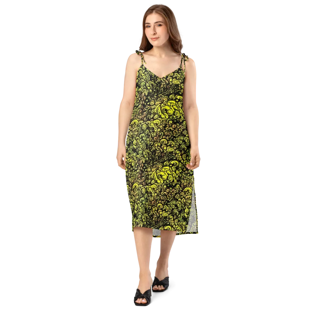 Voltage Arabesque on Slip Dress — Front