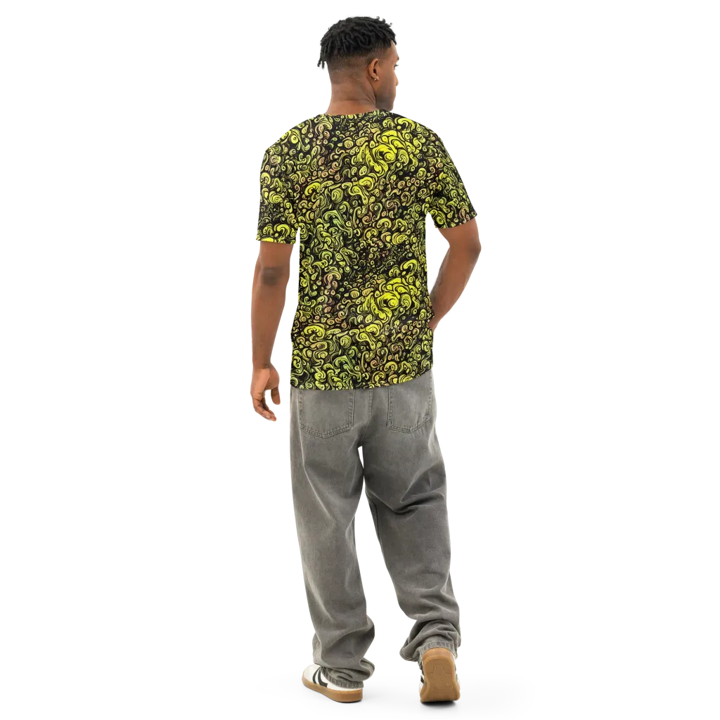Voltage Arabesque on Men's Cotton Crew Neck T-Shirt — Back