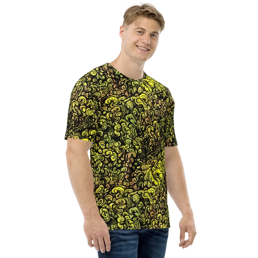 Voltage Arabesque on Men's Crew Neck T-Shirt — Right