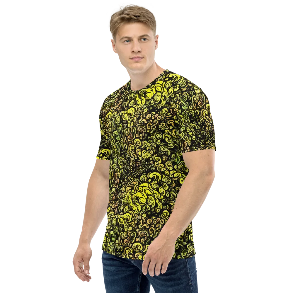 Voltage Arabesque on Men's Crew Neck T-Shirt — Left