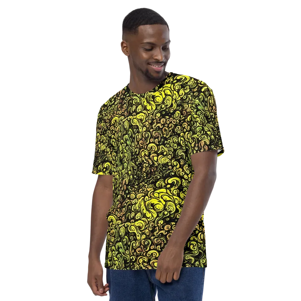 Voltage Arabesque on Men's Crew Neck T-Shirt — Left