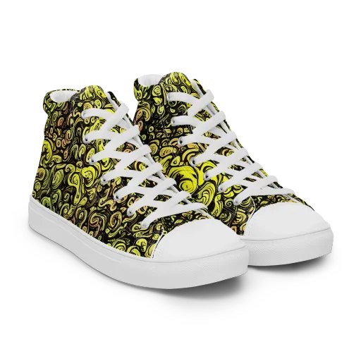 Voltage Arabesque on a Men's High Top Canvas Shoes