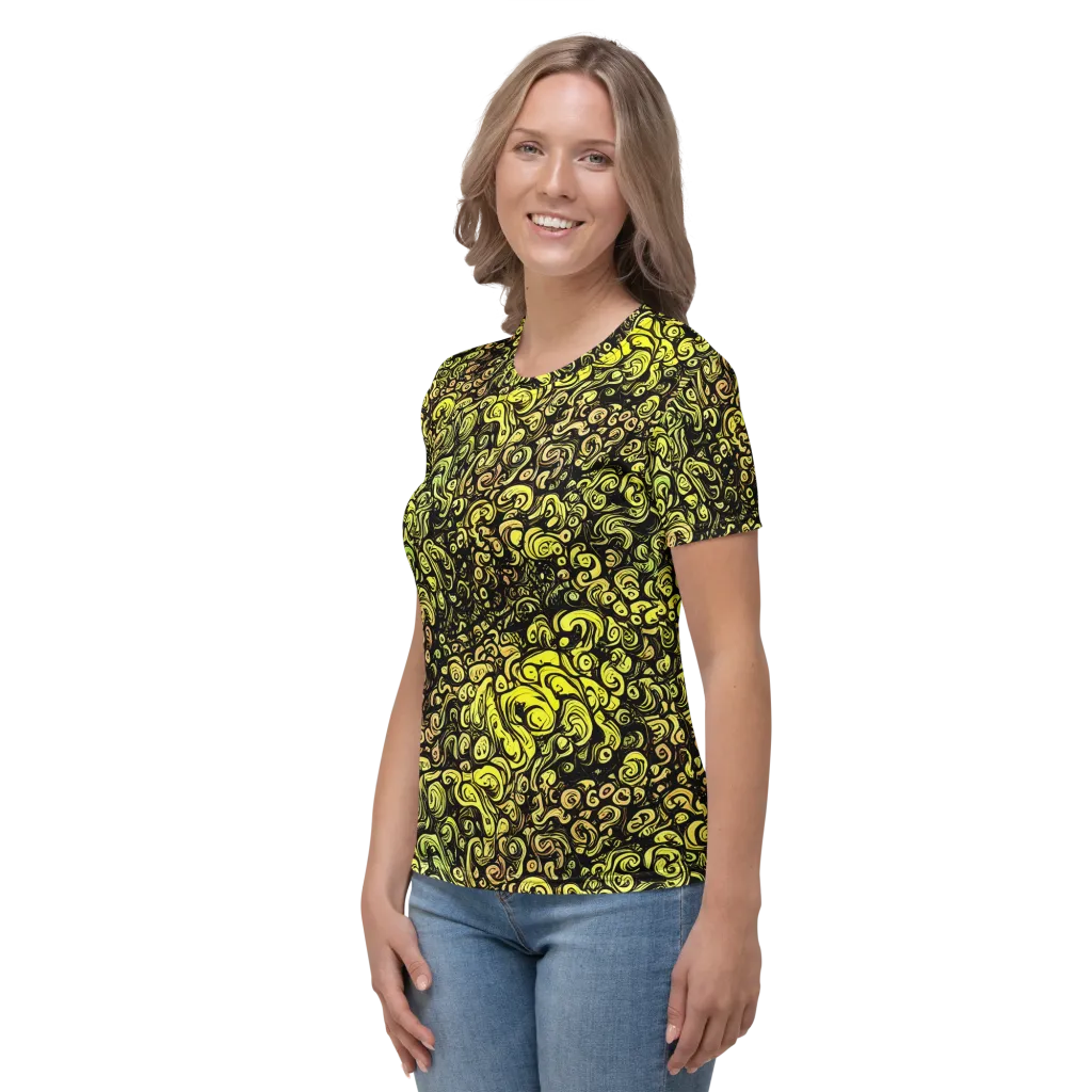 Voltage Arabesque on Women's Crew Neck T-Shirt — Left