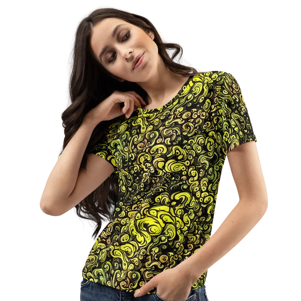 Voltage Arabesque on Women's Crew Neck T-Shirt — Left Front