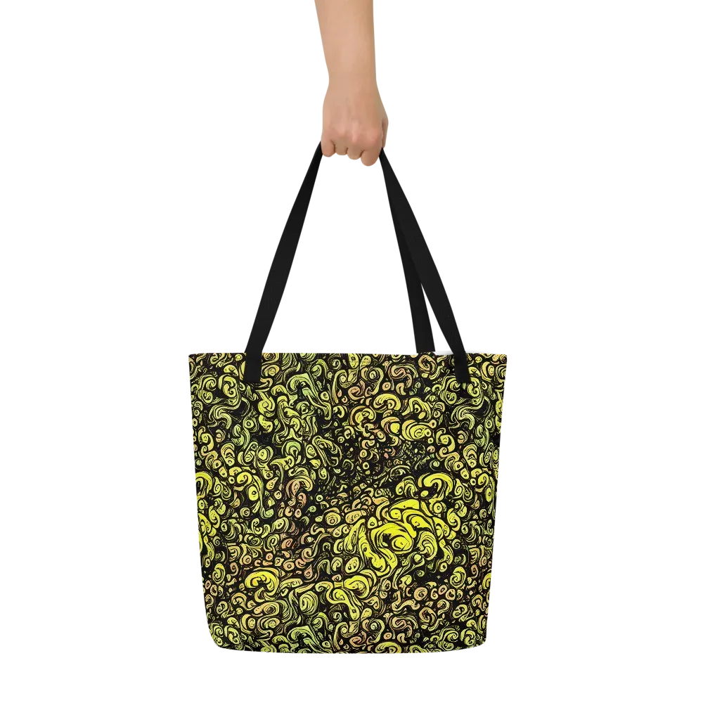 Voltage Arabesque on Large Tote Bag W/ Pocket — Front