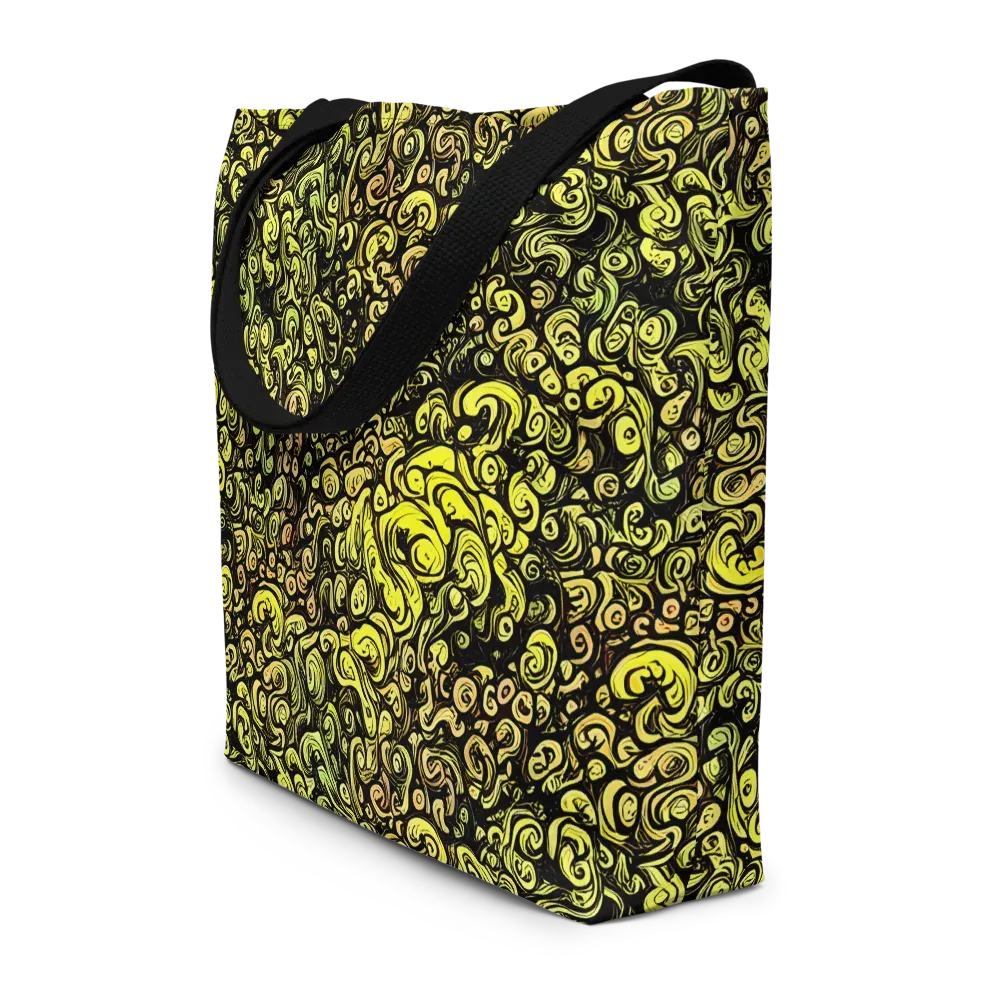 Voltage Arabesque on Large Tote Bag W/ Pocket — Front