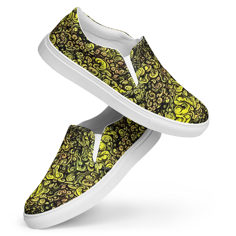Voltage Arabesque on Women's Slip-On Canvas Shoes — Front