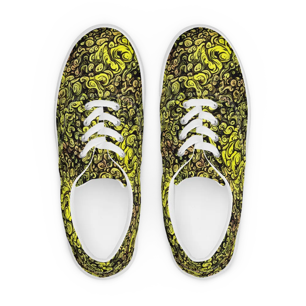 Voltage Arabesque on Men's Lace-Up Canvas Shoes — Front
