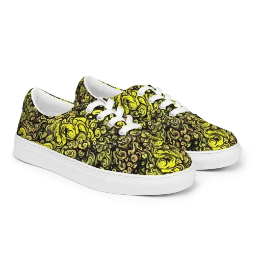 Voltage Arabesque on a Men's Lace-Up Canvas Shoes