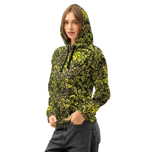 Voltage Arabesque on a Cotton Hoodie