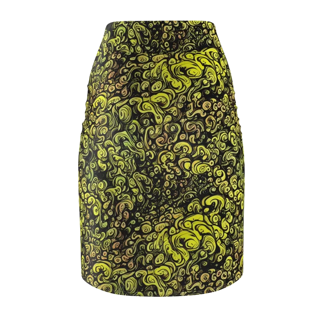 Voltage Arabesque on Pencil Skirt — Back