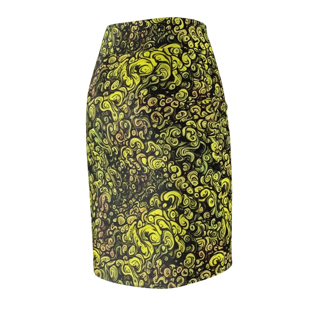 Voltage Arabesque on Pencil Skirt — Back Side