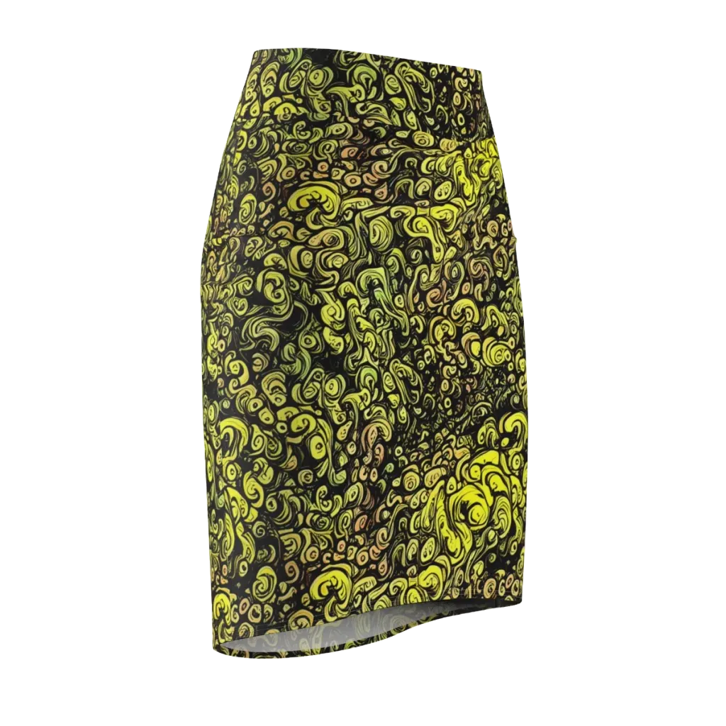 Voltage Arabesque on Pencil Skirt — Front Side